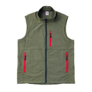 【メール便対応】アイメディア　ウォーキング用ベスト　カーキ　男女兼用　蒸れにくい　軽量