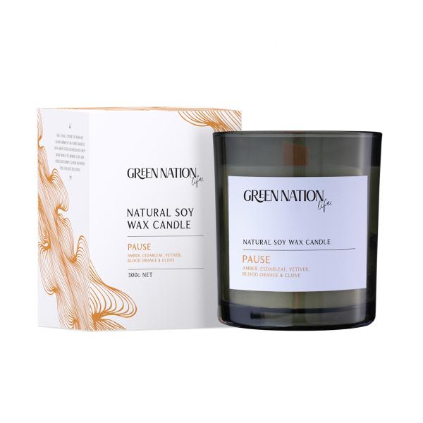 （Green Nation life）ウッドウィックキャンドル300ｇ Box入り ポーズ（ベチパー...