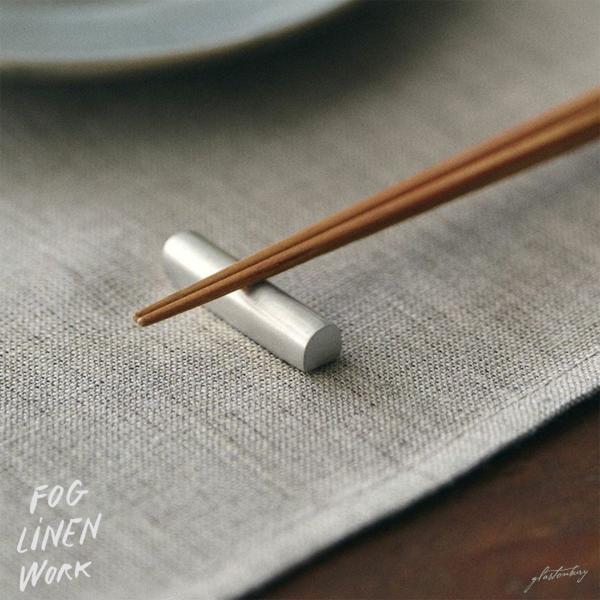 フォグリネンワーク シルバープレート箸置き ラウンド 真鍮（ブラス） インド製 fog linen ...