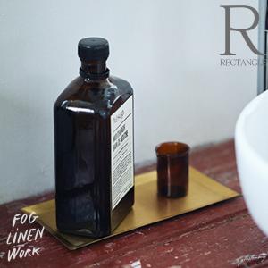 フォグリネンワーク プレート（長方形Ｌ）【W20×D10×H0.7】 真鍮（ブラス） インド製 fog linen work｜グラストンベリー