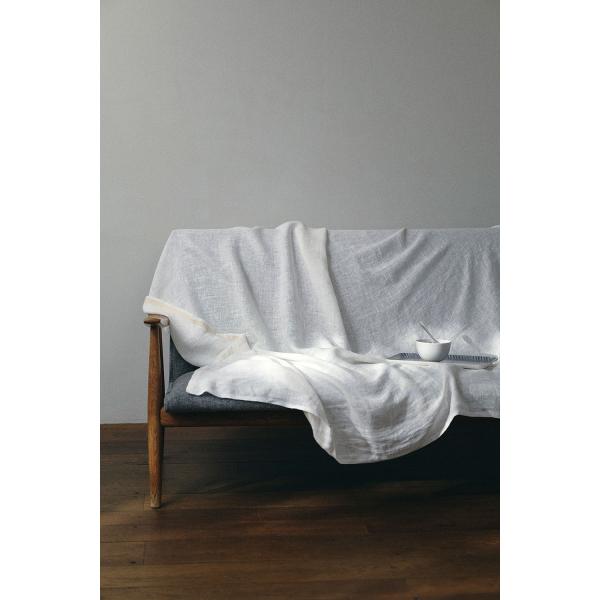 フォグリネンワーク リネン ブランケット ガーゼ地　ホワイト fog linen work