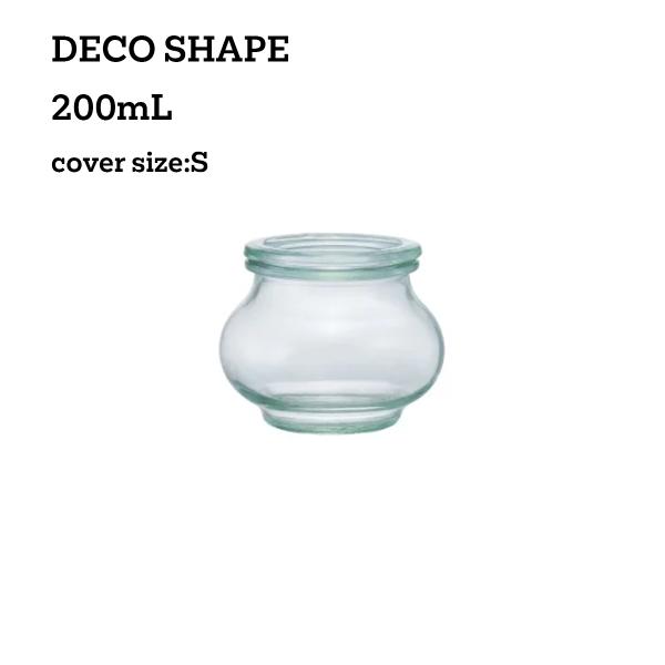 WECK ガラスキャニスター902 【DECO SHAPE】 200ml 蓋Sサイズ （リサイクルガ...