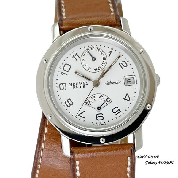 HERMES エルメス クリッパー CL5.710 ドゥブルトゥール パワーリザーブ 中古 メンズ ...
