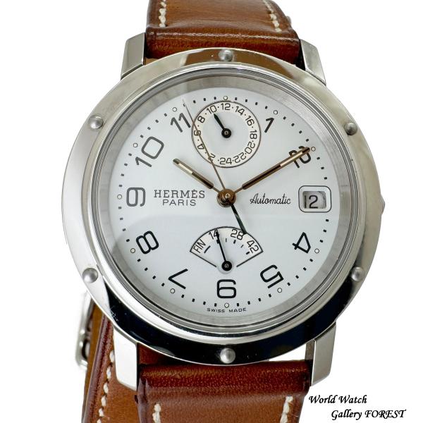 エルメス クリッパー CL5.710 ドゥブルトゥール パワーリザーブ 中古 メンズ 腕時計 自動巻...