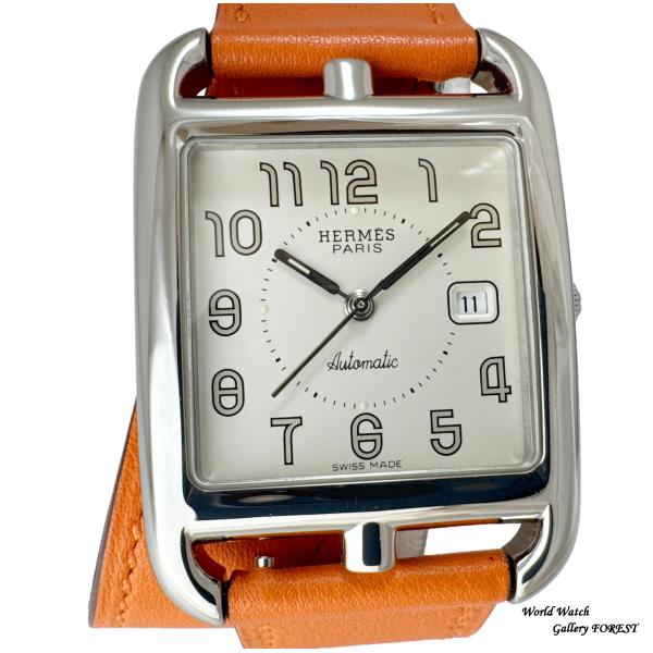 エルメス ケープコッド ドゥブルトゥール CC1.710 中古 メンズ腕時計 自動巻き シルバー文字...