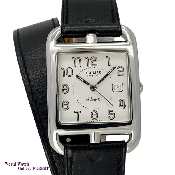 エルメス ケープコッド ドゥブルトゥール CC1.710 中古 メンズ腕時計 自動巻き シルバー文字...