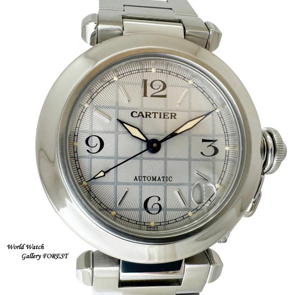 カルティエ パシャC W31023M7 腕時計 自動巻き メンズ レディース シルバー文字盤 外装仕...