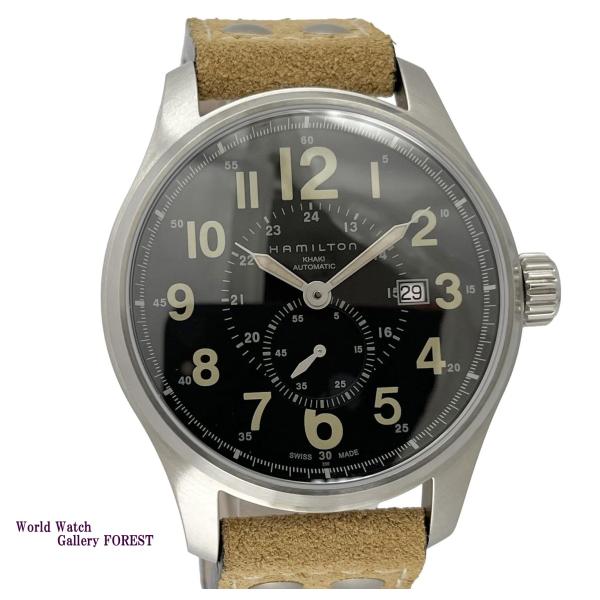 ハミルトン カーキ フィールドオフィサーオート 中古 メンズ腕時計 H70655733 自動巻き 黒...