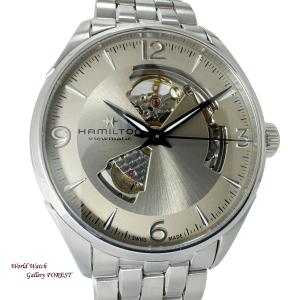 ハミルトン ジャズマスター オープンハート H32705121 中古 メンズ腕時計 自動巻き 42mm ベージュ文字盤