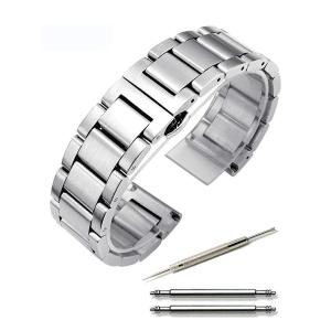 腕時計 ステンレス ベルト 時計 鏡面 七連 ワンプッシュ式