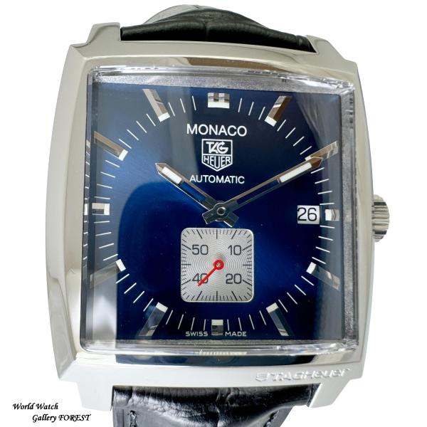 タグホイヤー モナコ デイト WW2111 中古 メンズ腕時計 自動巻き ブルー 外装仕上げ