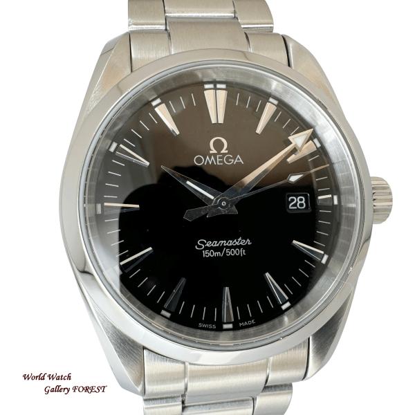 オメガ シーマスター アクアテラ 2518.50 中古 メンズ 腕時計 ボーイズ クオーツ 黒文字盤...