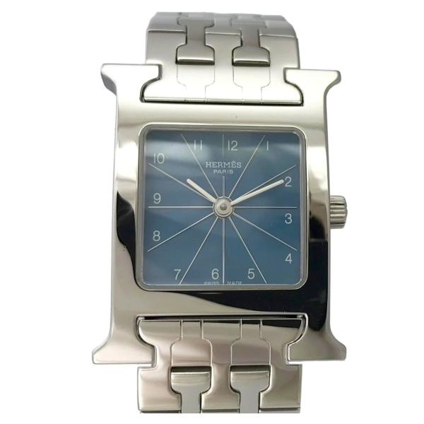 エルメス Hウォッチ 中古 レディース 腕時計 HH1.210 クオーツ ブルー文字盤