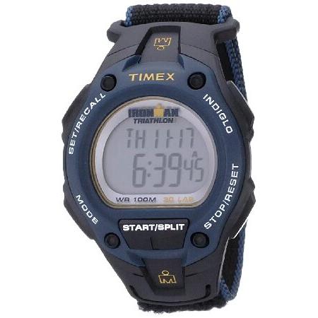 Timex Ironman クラシック30オーバーサイズ腕時計 ブラック/ブルー