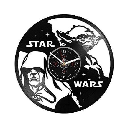 Clock Yoda ビニール壁時計 男性用ギフト スターウォーズ 12インチ スターウォーズ壁時計...