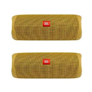 JBL Flip 5 Waterproof Portable Wireless Bluetooth Speaker Bundle - (Pair) Yellow｜glegle-drive