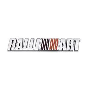Chrome Metal Ralliart Logo Car Emblem Premium 3D Rally Edition Badge Racing Sport Sticker Power Turbo Decal (Silver)