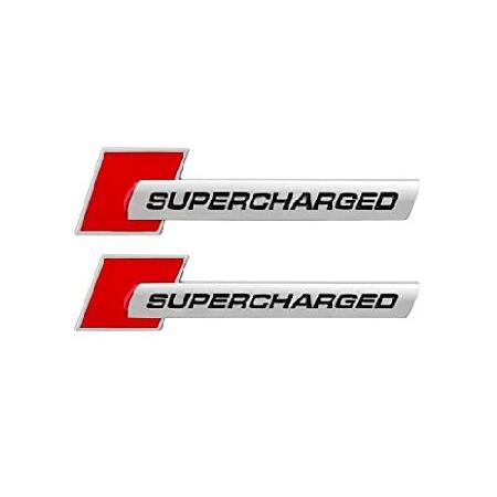 GAPPORE 2ピース メタルスーパーチャージロゴ 車用エンブレム プレミアムオートバッジ リアト...