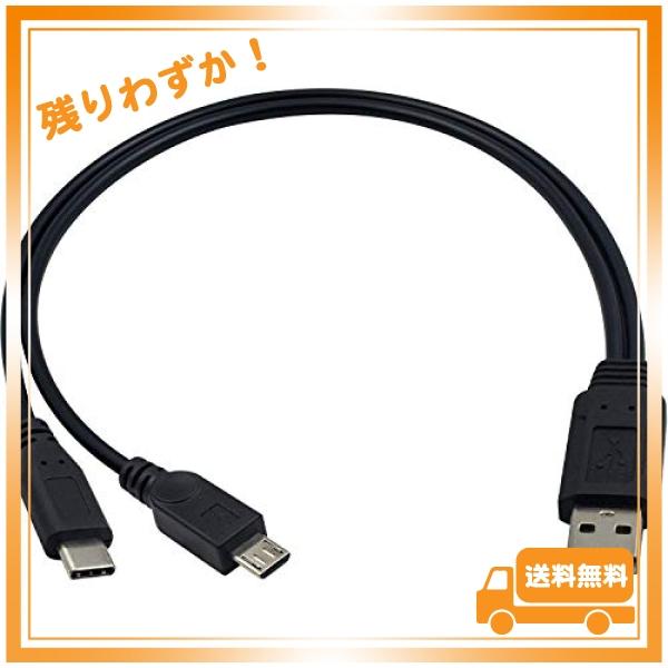 Duttek USB 2.0 二股ケーブル, USB 2.0 Aオスto USBタイプCオス&amp; マイ...