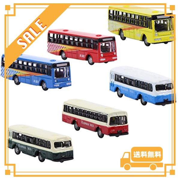 バスコレクション バス模型 ミニバス 車模型 1:150 6本入り 路線バス模型 建物模型 ジオラマ...