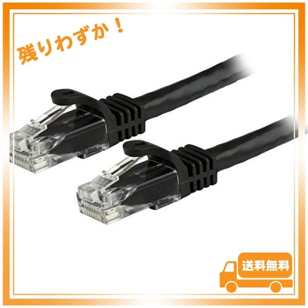 StarTech.com Cat6 LANケーブル 5m ブラック ラッチカバー付き N6PATC5...