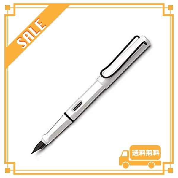 LAMY ラミー 万年筆 EF 極細字 サファリ ホワイト ブラッククリップ L19WTB-EF 両...