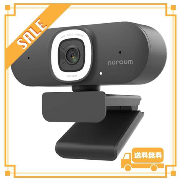 Nuroum Webカメラ 2K ウェブカメラ 60FPS マイク付き Web camera LED...