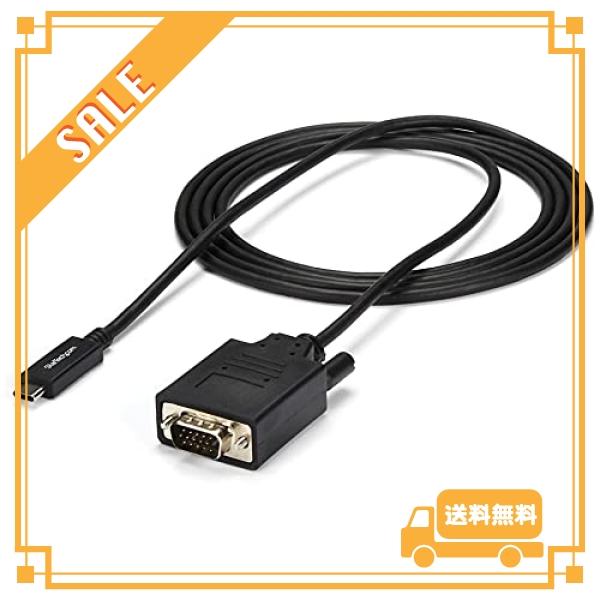 StarTech.com USB-C - VGA ケーブル／2m／1080p／アクティブ変換／Thu...