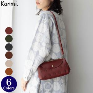 Kanmi. /カンミ キャンディ  ルーフ がま口お財布ポシェット WL23-46  かんみ お財布ショルダー 長財布 がま口 本革 レザー