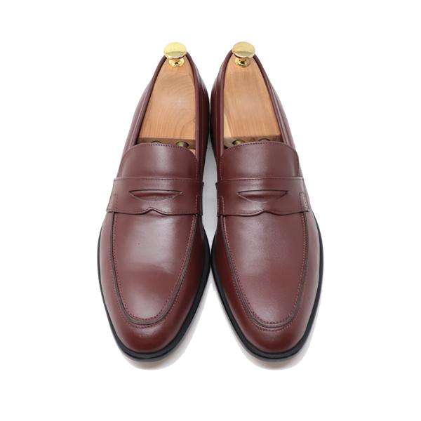 GLENFORD ハンドメイド 本革 スムース ローファー スリッポン マッケイ製法 ブラウン 30...