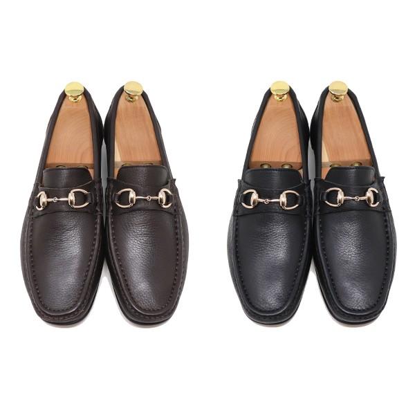 GLENFORD ハンドメイド メンズ 本革 マット ビット ローファー マッケイ製法 スリッポン ...