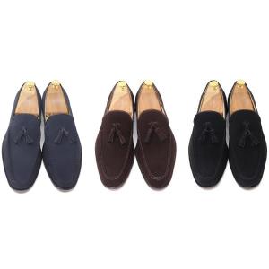 「新品未使用」イタリア製　ブラック スエード モカシンシューズ　ローファー クロケット＆ジョーンズ ジェノバ|GENOA BLACK ドライビングシューズ