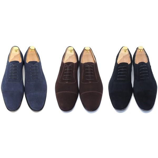 GLENFORD 本革 スエード ストレートチップ ブラック ブラウン ネイビー マッケイ製法 S1...