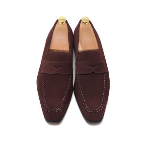 GLENFORD 本革 スエード ダブル モンクストラップ ビジネスシューズ