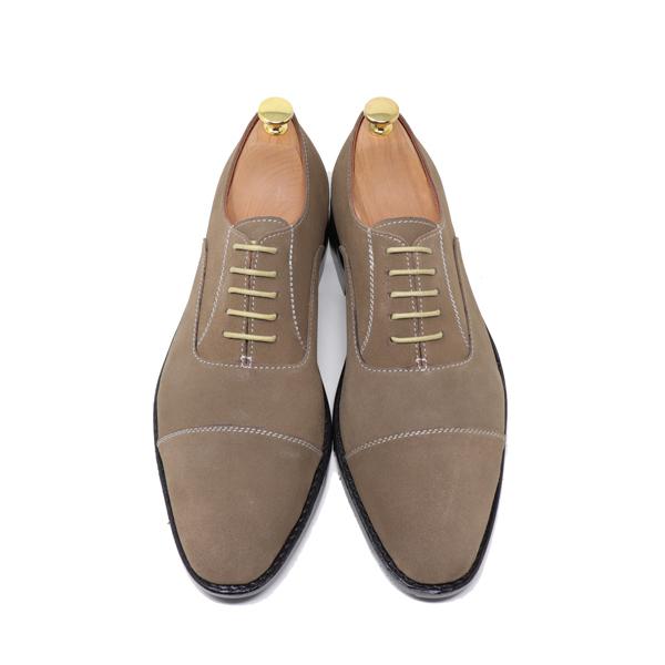 GLENFORD 本革 マッケイ製法 スエード ストレートチップ ビジネスシューズ 紳士靴 ハンドメ...