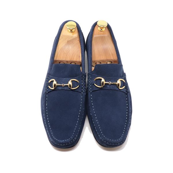 GLENFORD ハンドメイド 本革 スエード ビット ローファー マッケイ製法 スリッポン 紳士靴...