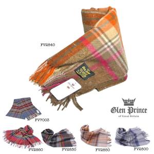 Glen Prince  グレンプリンス　ウール タータンチェックマフラー Glen Prince GLEN PRINCE グレンプリンス スコットランド製