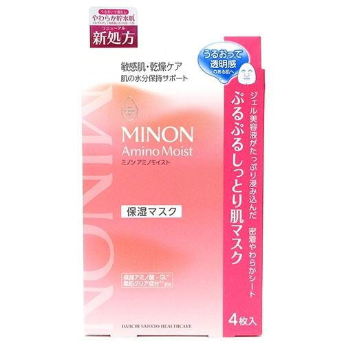 【メール便対応】ミノン アミノモイスト ぷるぷるしっとり肌マスク 22ml×4枚入り 使用期限202...