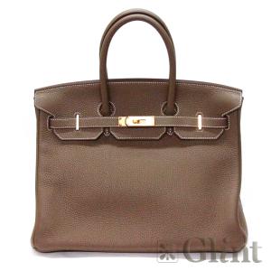 エルメス（HERMES）バーキン35 ヴォー・クリスペ・トゴ エトゥープ Hermes SAC Birkin 35 Veau Crispe Togo Etoupe Y刻印/2020年｜glint