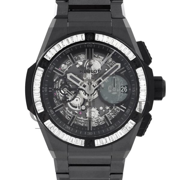 ウブロ（HUBLOT）ビッグ・バン インテグレーテッド オールブラック バゲットダイヤモンド 451...