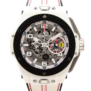 ウブロ（HUBLOT）ビッグバン フェラーリ ホワイトセラミックカーボン 401.HQ.0121.VR 腕時計 世界限定500本 メンズ 国内正規品｜glint
