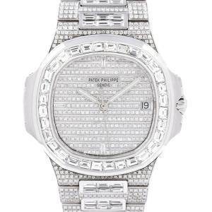 パテックフィリップ（PATEK PHILIPPE）ノーチラス 18Kホワイトゴールド ダイヤモンド ...