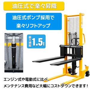 1台限定セール 1年保証 ハンドフォークリフト...の詳細画像1