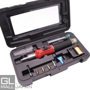 ガス式半田ごて 10pcフルセット コードレス 専用ケース付