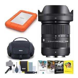 Sigma 18-50mm F2.8 DC DN Contemporary Lens for Fujifilm X with Mount Hard Drive and Accessory Kit Bundle (5 Items)並行輸入
