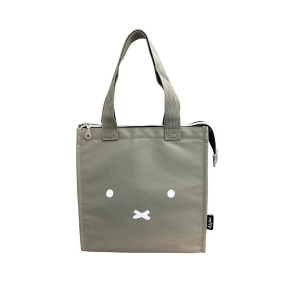 ミッフィー　保冷ランチトートL　おかお　グレー