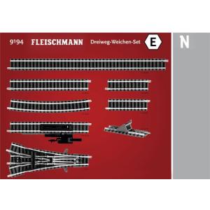Fleischmann(フライシュマン) N Dreiweg - Weichen - Set E 9194｜global-train