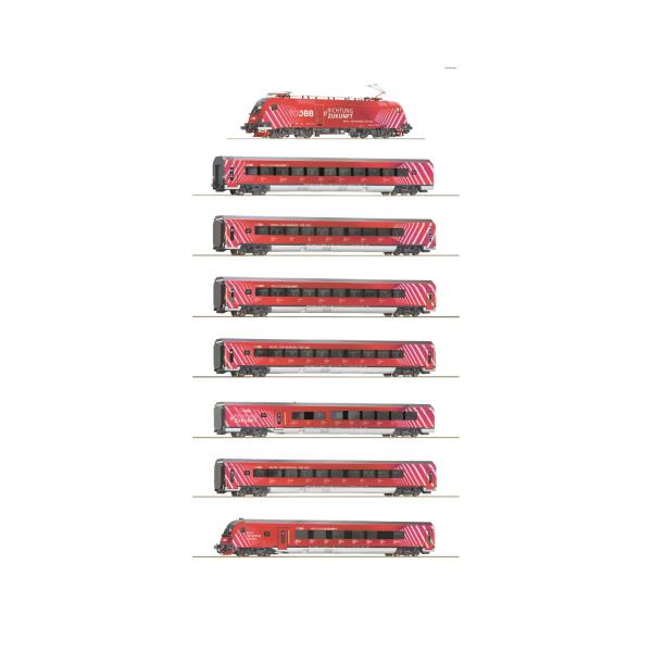 ロコ(Roco) HO オーストリア連邦鉄道100周年記念 Taurus Railjet 8輌セット...