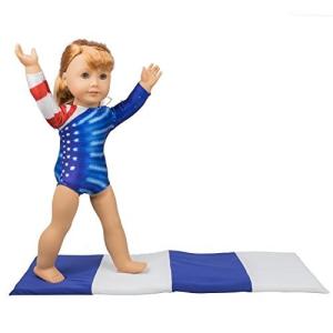 Gymnastics Outfit and Mat Set for American Girl Dolls: 2 Pcs Doll Clothesの商品画像