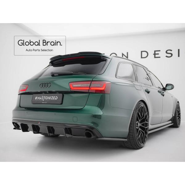 アウディ A6 C7 4G Sライン 前期 リア サイド スプリッター スパッツ V3